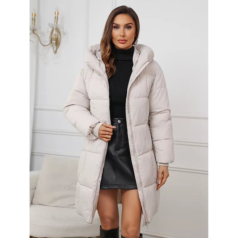 Women Long Coat 2024 New Autumn Winter Parkas Female Thick down Cotton Coat Femme Casual Short Warm Thick Outerwear Ladies Top